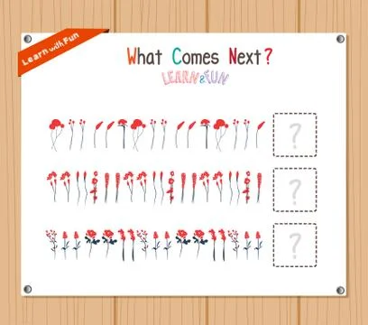 Completing the Pattern Educational Game for Preschool Children 스톡 일러스트