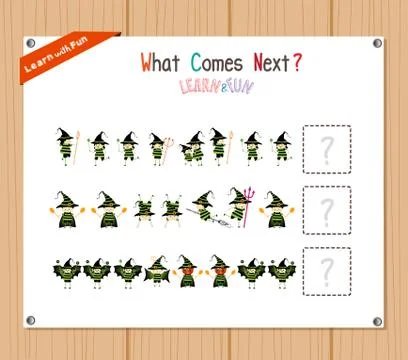 Completing the Pattern Educational Game for Preschool Children Illustrazione stock