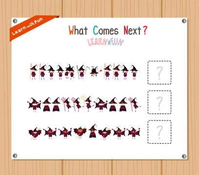 Completing the Pattern Educational Game for Preschool Children Stockillustratie