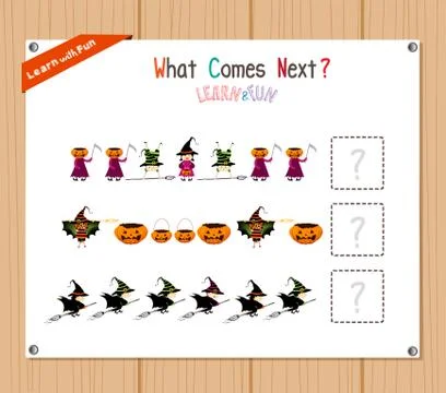Completing the Pattern Educational Game for Preschool Children Stockillustratie