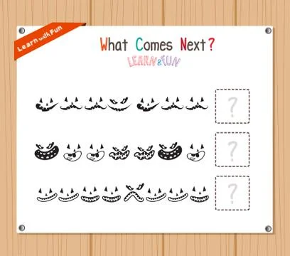 Completing the Pattern Educational Game for Preschool Children Illustrazione stock