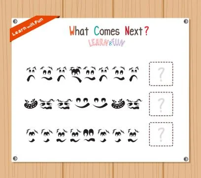 Completing the Pattern Educational Game for Preschool Children Stock Illustration