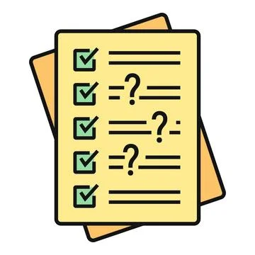 Completing a questionnaire, survey, or checklist form Stock Illustration