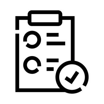 Completing a survey checklist with verified report data Stock Illustration