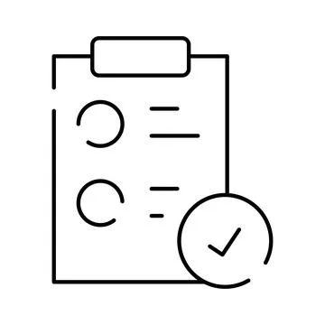 Completing a task list on a clipboard Stock Illustration