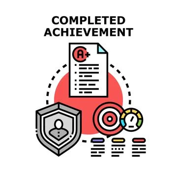 Completing tasks achieving success reaching business goals Stock Illustration