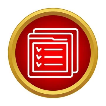 Completing tasks with checklist documents in red circle Stock Illustration