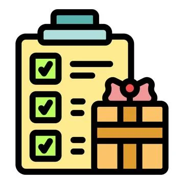 Completing tasks checklist with gift box reward system Stock Illustration