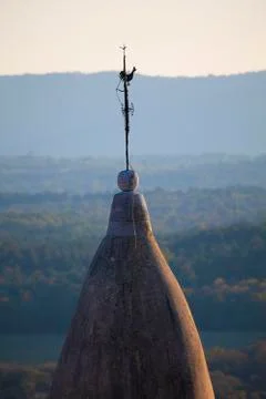 The completion of the church tower Stock Photos