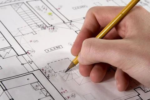 Completion of plans Foto stock