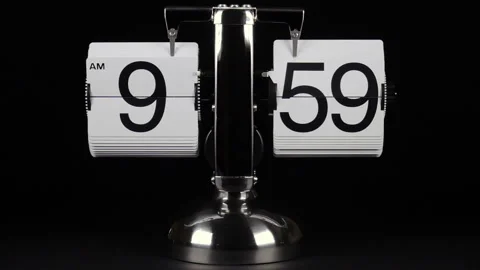 Completion of the previous and the beginning of a new hour 10 am Video stock 103462211