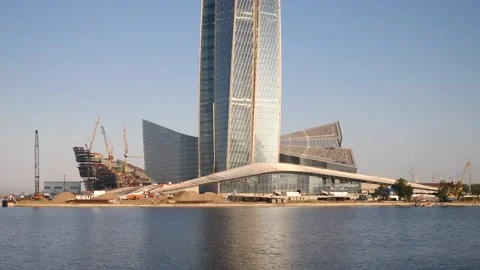 Completion of the skyscraper Vídeo Stock 114161068