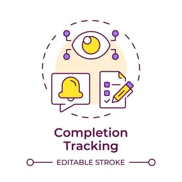 Completion tracking multi color concept icon Stock Illustration