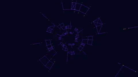 Complex 3d maze with interconnected rectangular paths Stock Footage 289206646