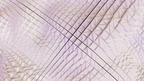 A complex abstract background featuring interlocking light beige and pink geomet Stock Footage 340238186