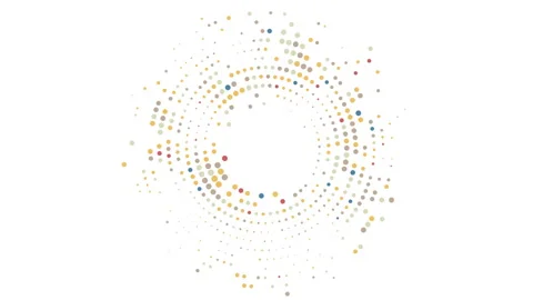 Complex abstract circular geometric motif animated illustration Stock Footage 336039689