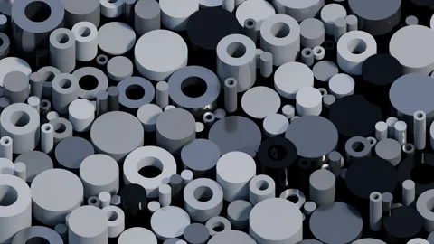 A complex, abstract composition featuring numerous overlapping geometric shapes Stock Footage 340237840