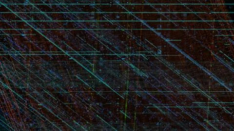 Complex abstract design showcasing intersecting lines with digital matrix Stock Illustration
