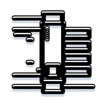 Complex abstract engineering blueprint for technical device Illustrazione stock