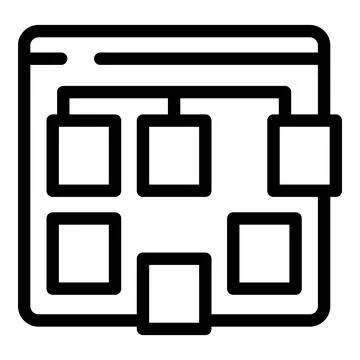 Complex algorithm visualized in web application, enabling interactive data an Stockillustratie