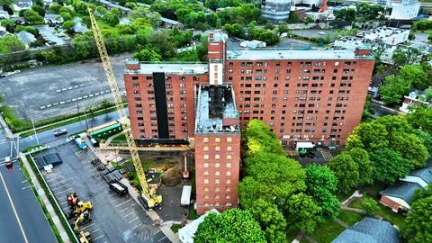 Complex - Almus Olver Apts. - Construction - Syracuse, NY 库存照片