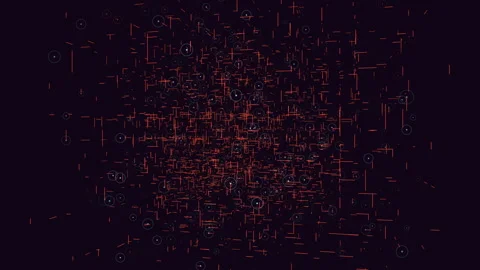 Complex and interconnected network of lines and shapes Stock Footage 292952884