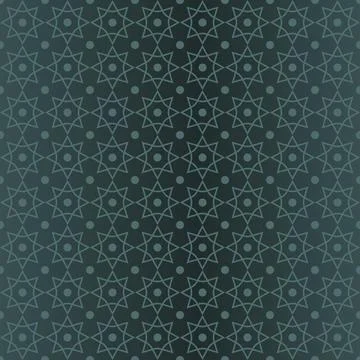 A complex and intricate geometric pattern set against a striking dark background Stock Illustration
