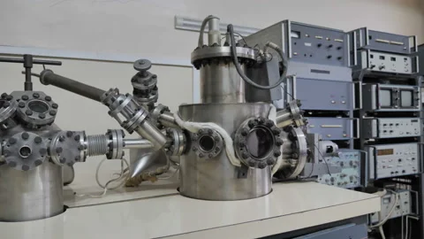 Complex And Retro Laboratory Equipment With Buttons, Hoses And Wiring. Stock Footage 145640530