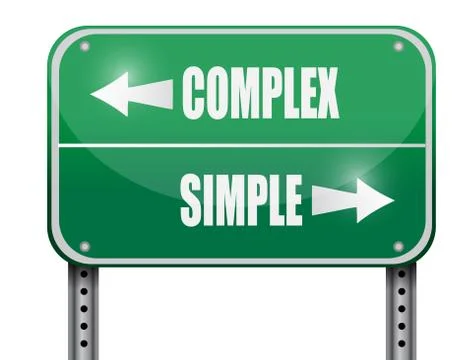 Complex and simple road sign illustration design Stock Illustration