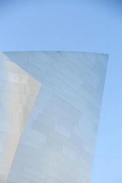 Complex architecture, reflective, undulating organic forms. Stock Photos