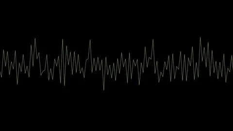 Complex audio waveform on black background Stock Footage 312226655