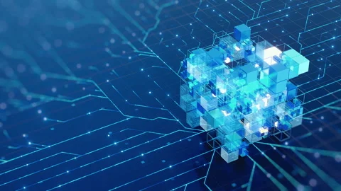 Complex Big Data Network Visualization Stock Footage 278070130