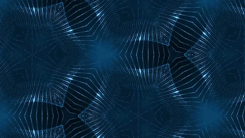 Complex blue composition of particles that form cells. 3d looped smoothed Stock Footage 111342023