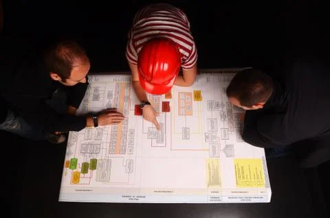 Complex business plan Foto stock