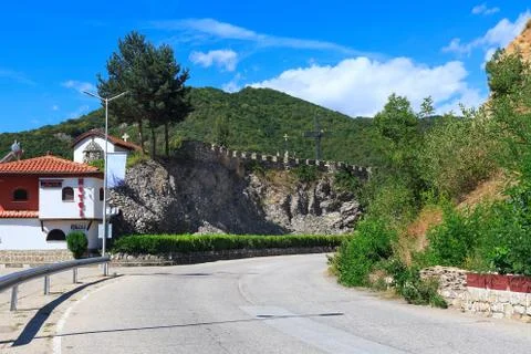 Complex Chilingira at Vacha dam in Rhodopes mountains, Bulgaria Stock Photos