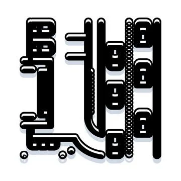 Complex circuit board design representing intricate technology connections イラスト素材