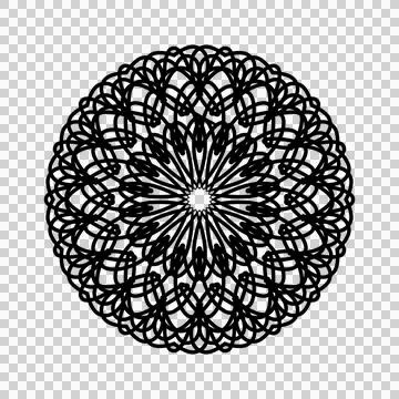 Complex Circular Spirograph Mandala Line Art Stock Illustration