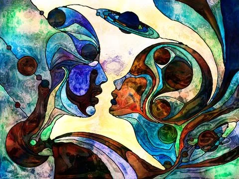 Complex Color Division Illustrazione stock