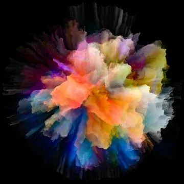 Complex Color Splash Explosion Stock Illustration