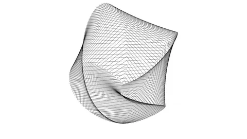 Complex Complicated Geometric Spinning Shape Mesh Video stock 118987080