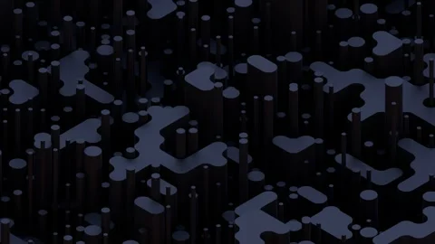 A complex, dark background featuring numerous vertical bars and interconnected, Stock Footage 340238407