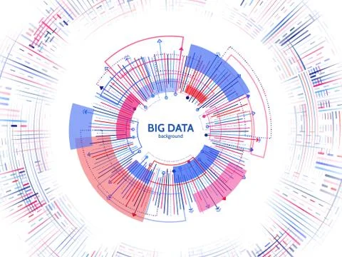 Complex data graphic visualization. Futuristic business analytics. Big data a 스톡 일러스트