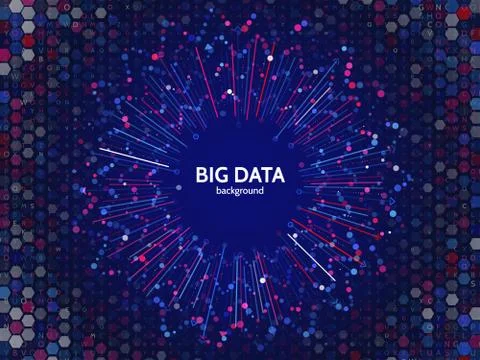 Complex data graphic visualization. Futuristic business analytics. Big data a イラスト素材