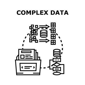 Complex data processing and information storage system Stock Illustration