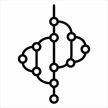 Complex data tree branching structure diagram 8K ultra quality image ratio Stock Illustration