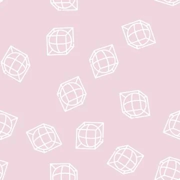 Complex details line vector seamless pattern flat Stock Illustration