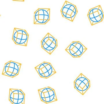 Complex details vector seamless pattern color Stock Illustration