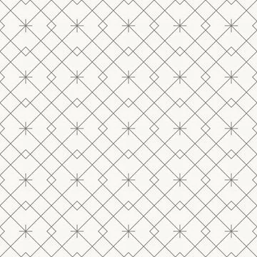 Complex diamond lattice pattern, seamless pattern in line design. diamond Illustrazione stock