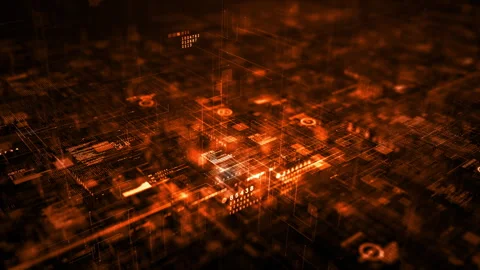 A complex digital abstract background, Digital data network connection, and.. Stock Footage 277557512