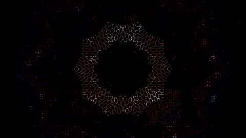 Complex digital elements resembling a modern technological mandala. Video stock 329373043